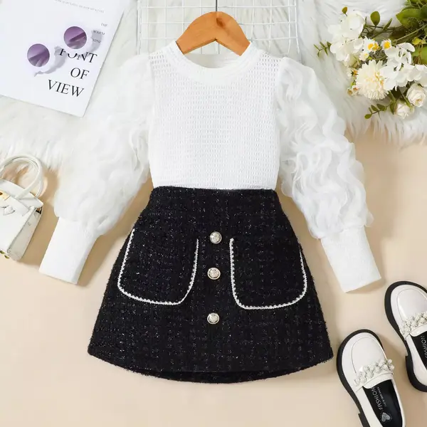 Compleu Negru 2 Piese Fetite Ariana - 2-3 ani