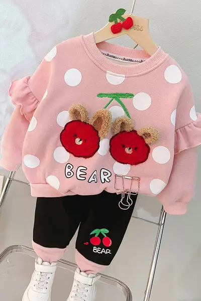 Compleu pentru fete din doua piese bluza si pantaloni MIA - 4 ani