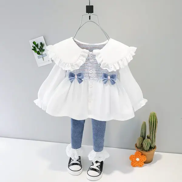 Compleu pentru fete din doua piese DAIANA - albastru / 5 ani (120cm)