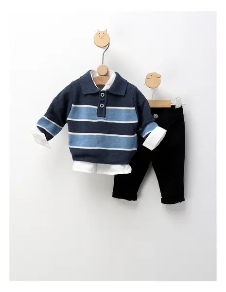 Compleu premium Kevin, albastru-negru