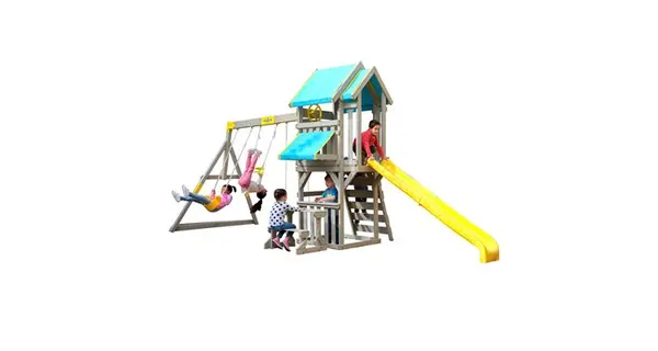 Complex de joaca din lemn de cedru Seacove Deluxe Kidkraft F29075