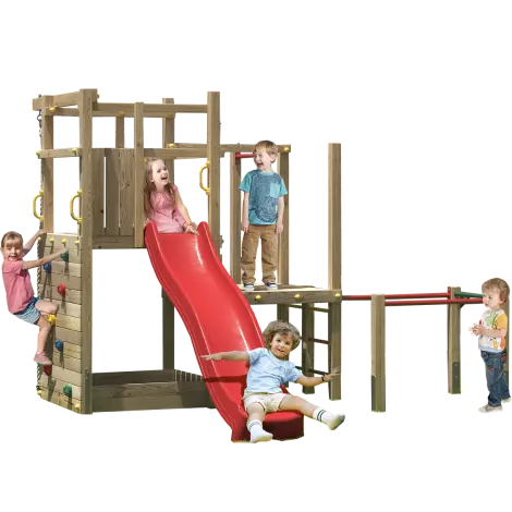 Complex de joaca din lemn Fungoo® Fungoo Climbing Star 4 08740PK (natur)
