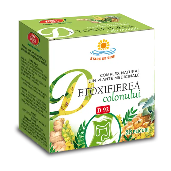 Complex natural din plante medicinale Detoxifierea colonului, 28 plicuri, Fares
