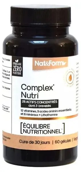 Complex Nutri Complex pentru femei însărcinate, 60 capsule, Nat&Form