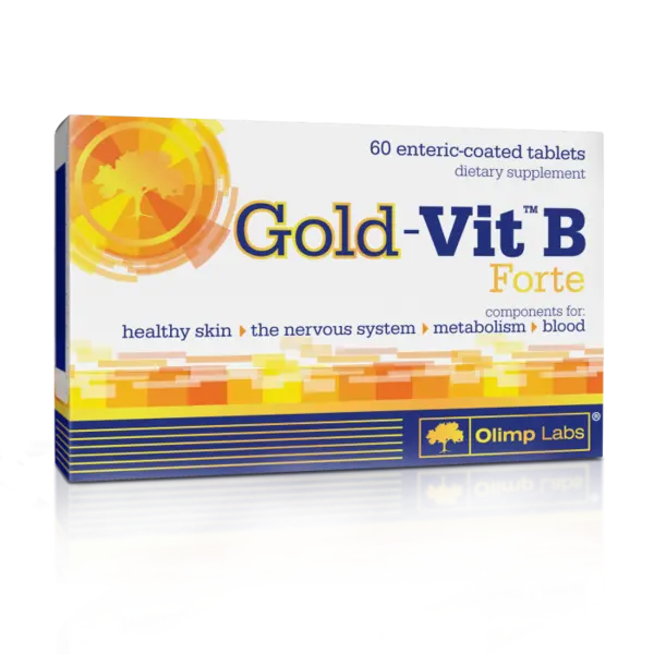 Complex vitamina B12 B6 B1 acid folic Forte Gold Vit B, 60 tablete, Olimp Labs