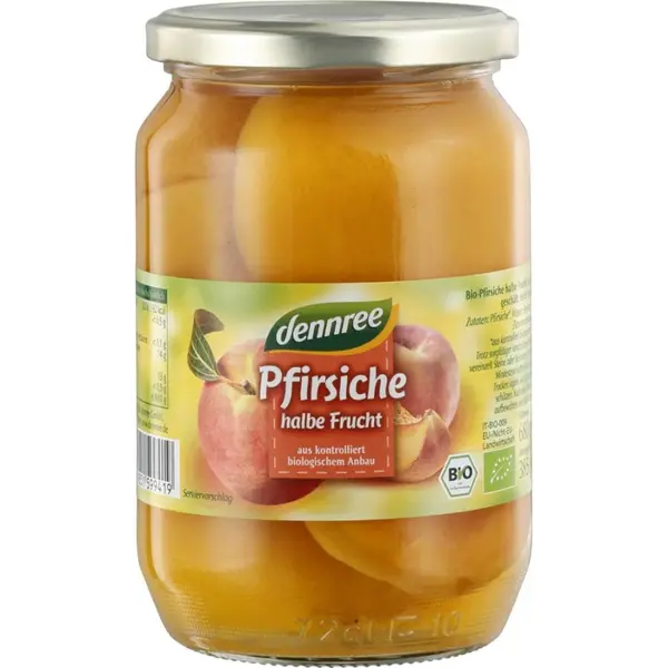 Compot de piersici jumatati, eco - 680 g