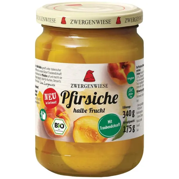Compot de piersici jumatati fara gluten, eco - 340 g