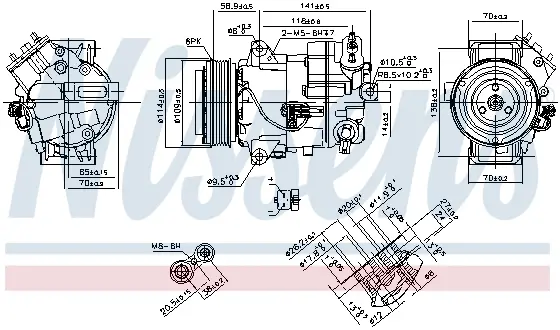 Compresor AC clima OPEL ASTRA J, ASTRA J GTC, MERIVA B, ZAFIRA ZAFIRA FAMILY B, ZAFIRA C 1.6-2.0 dupa 2009