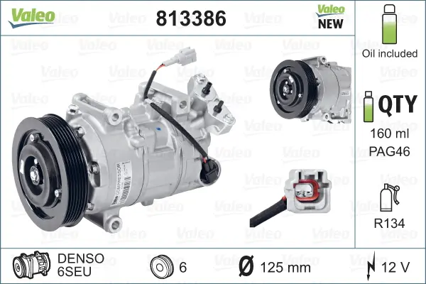 Compresor AC clima RENAULT GRAND SCENIC III, MEGANE CC, MEGANE III, SCENIC III 1.5D-1.6LPG dupa 2008