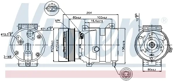 Compresor AC clima RENAULT LAGUNA II, VEL SATIS 1.8-2.2D dupa 2001