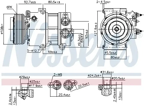 Compresor AC clima VOLVO S80 II, V70 III; FORD GALAXY, MONDEO IV, S-MAX 2.0-2.3 intre 2006-2015