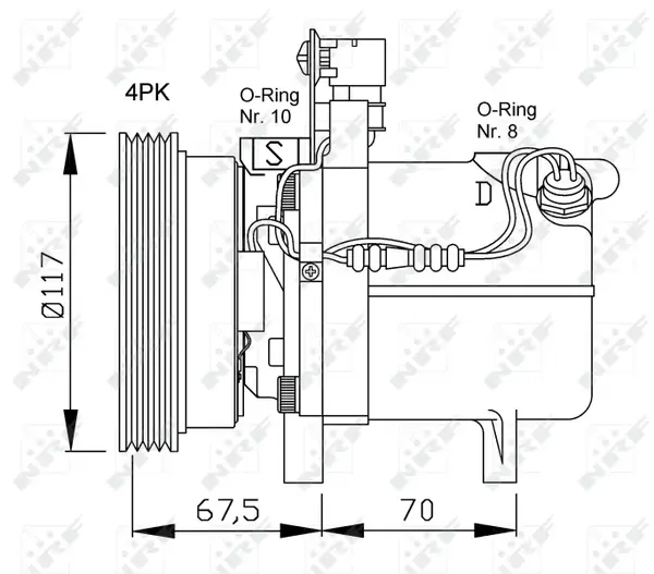 Compresor aer conditionat AC potrivit BMW Seria 3 (E36), Z3 (E36) 1.6-1.9 01.92-01.03