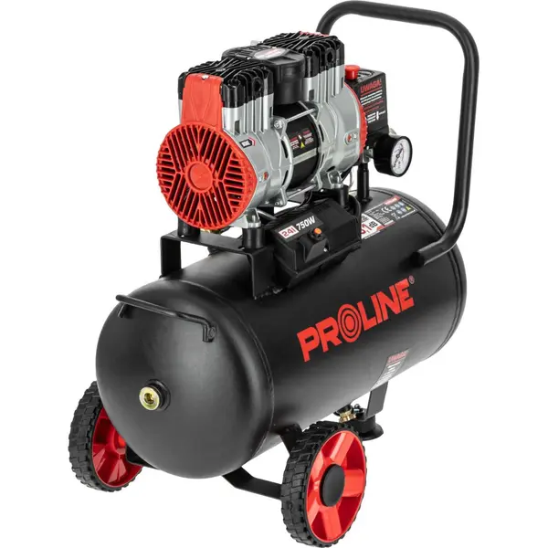Compresor Aer Tehnologie Fara Ulei, motor 750w, 8bar, 167l/min, rezervor 24l Proline P200004 OIL-FREE