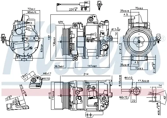 Compresor climatizare aer conditionat potrivit JAGUAR XF I, XJ, XK II 2.7D-5.0 10.05-04.15