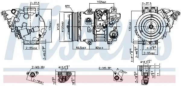 Compresor climatizare aer conditionat potrivit LEXUS ES; TOYOTA CAMRY 2.0 2.5 09.11-