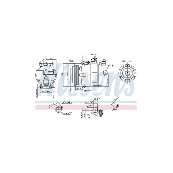 Compresor, climatizare NISSENS 89022