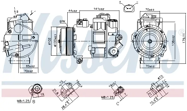 Compresor, climatizare NISSENS 890412