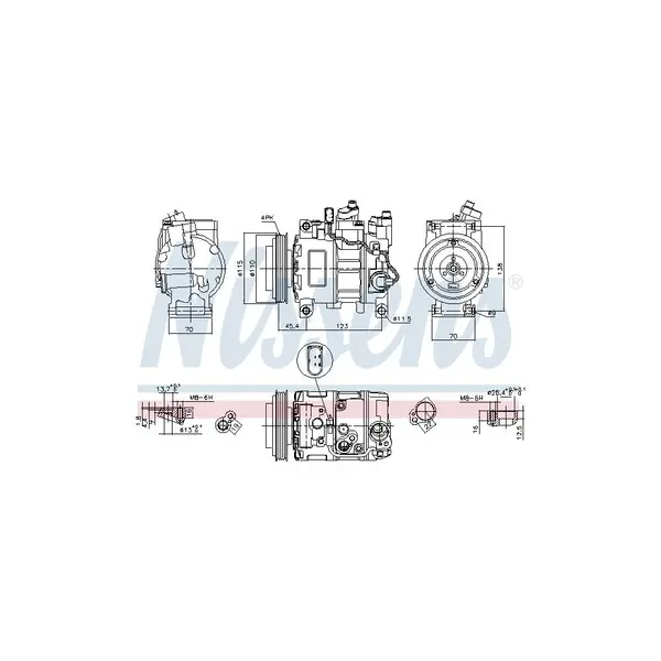Compresor, climatizare NISSENS 89049