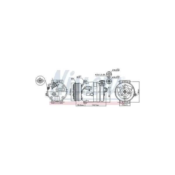 Compresor, climatizare NISSENS 89057