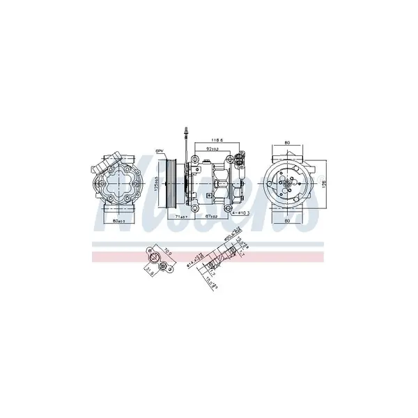 Compresor, climatizare NISSENS 89064