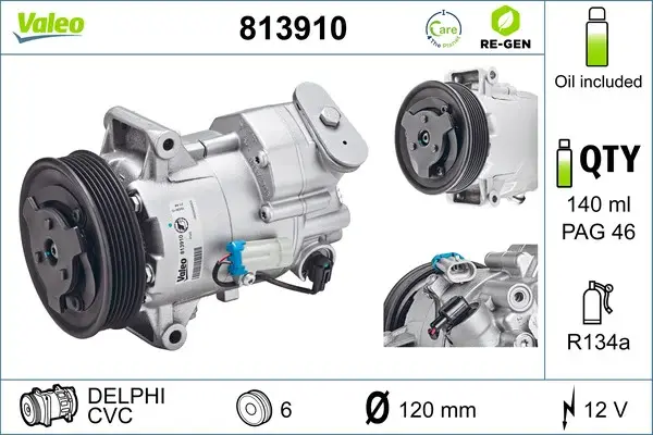 Compresor climatizare potrivit CHEVROLET CRUZE; OPEL ASTRA J, ASTRA J GTC, INSIGNIA A 1.6 1.8 2.0D 07.08-