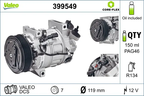 Compresor climatizare potrivit RENAULT LAGUNA, LAGUNA III 2.0 10.07-12.15