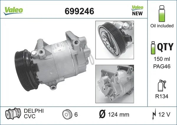 Compresor, climatizare VALEO 699246