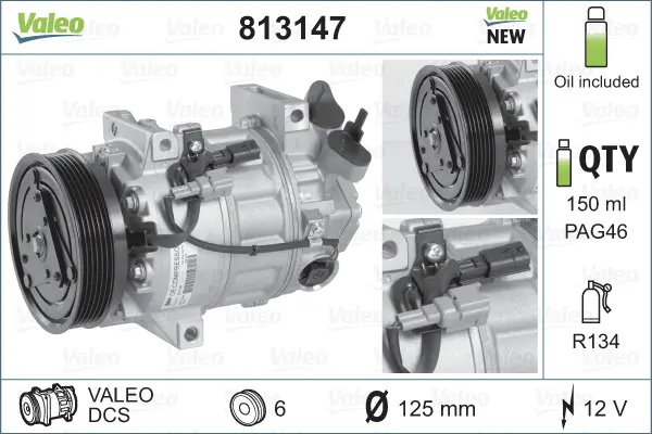 Compresor, climatizare VALEO 813147