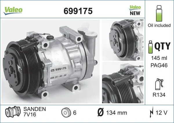 Compresor, climatizare VALEO CORE-FLEX 699175