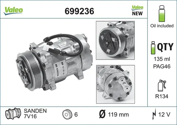 Compresor, climatizare VALEO CORE-FLEX 699236
