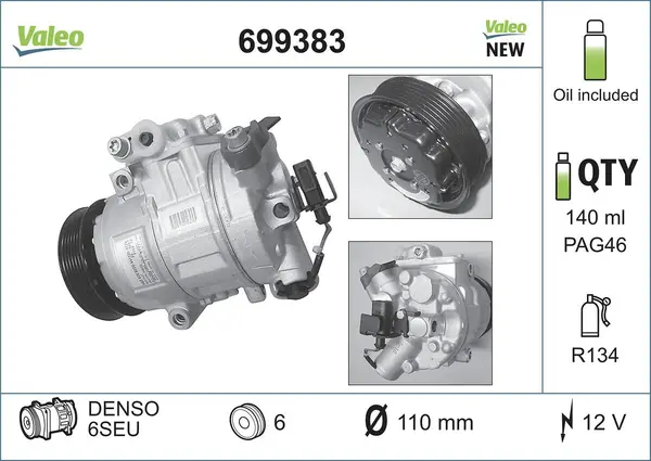 Compresor, climatizare VALEO CORE-FLEX 699383