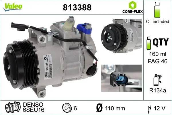 Compresor, climatizare VALEO CORE-FLEX 813388