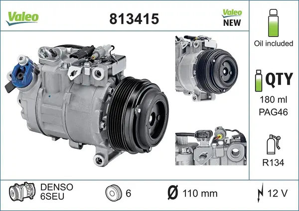 Compresor, climatizare VALEO CORE-FLEX 813415