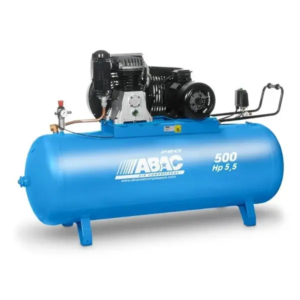 Compresor de aer cu piston - 400V, 4kW, 653 L/min, 10 bari - Rezervor 500 Litri - ABAC-PRO-B5900B-500-FT5,5