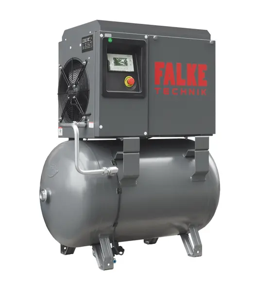 Compresor de aer profesional cu surub, cu invertor - 3.7kW, 450 L/min, 8bari - Rezervor 300 litri - Falke-FFTG-3.7-300L-8b-400V