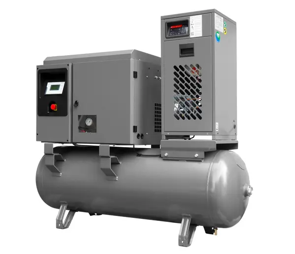 Compresor de aer profesional cu surub, cu invertor si uscator de aer - 3.7kW, 400 L/min, 10bari - Rezervor 300 litri - Falke-FFTG-3.7-300L-10b-230VCOMBO