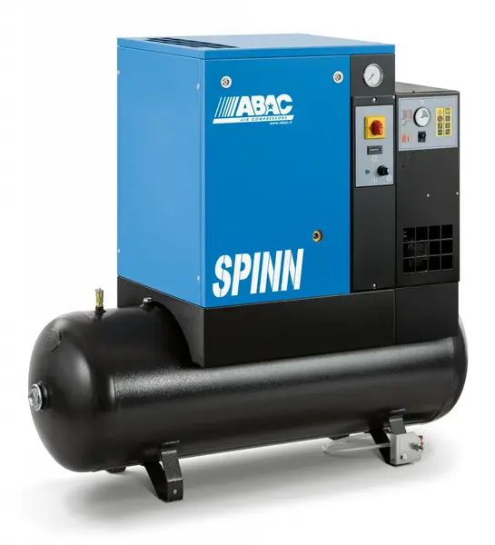 Compresor de aer profesional cu surub, cu uscator de aer - 3 kW, 366 L/min, 10 bari - Rezervor 270 Litri - ABAC-SPINN3E-10-400/50K-270-E-CE