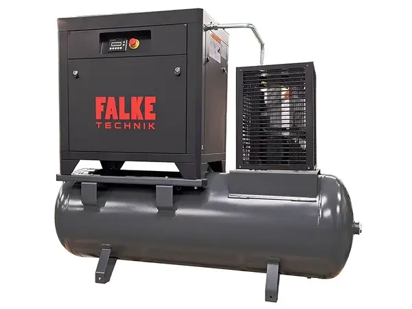 Compresor de aer profesional cu surub cu uscator de aer - 7.5kW, 1150 L/min, 8-10-13bari - Rezervor 500litri - Falke-FKTG-P-7.5-500LCOMBO