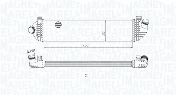 Compresor intercooler potrivit VOLVO C30, V50 1.6D 2.5 03.05-12.12