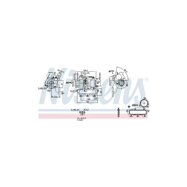 Compresor,sistem de supraalimentare NISSENS 93423