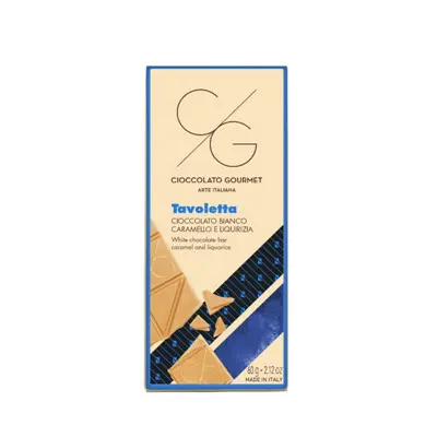 Comprimate de ciocolata alba cu caramel si liquirizia | T'A Milano