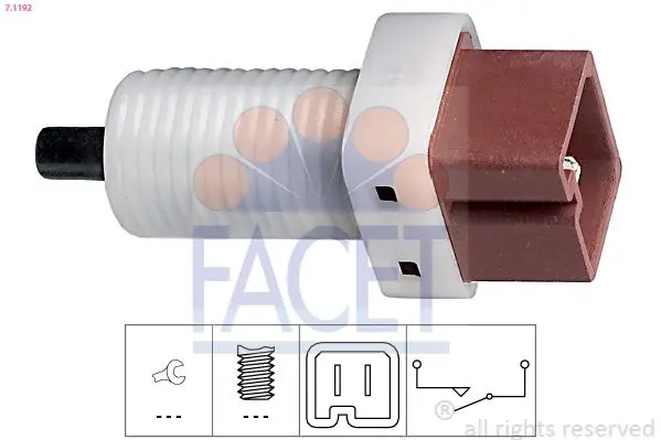 Comutator, actionare ambreiaj (Tempomat) FACET Made in Italy - OE Equivalent 7.1192