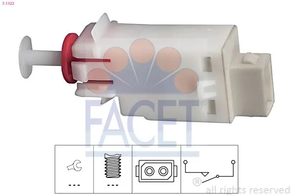 Comutator, actionare ambreiaj (Tempomat) FACET Made in Italy - OE Equivalent 7.1123