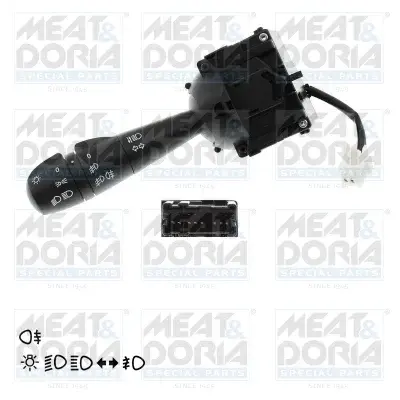 Comutator coloana directie (indicatori; lumini) potrivit DACIA DOKKER, DUSTER, LOGAN II, LOGAN MCV II, SANDERO II; RENAULT CAPTUR I, CLIO IV, LOGAN STEPWAY II, SANDERO STEPWAY II 10.10-