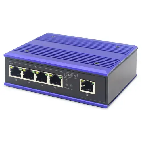 Comutator Gigabit, Digitus, Industrial cu 5 porturi DN-651118