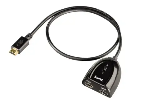 Comutator Hama 122224, HDMI 2x1 (Negru)