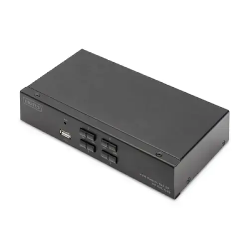 Comutator KVM DIGITUS, Plastic, 4x1, Negru