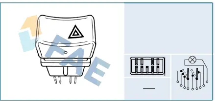 Comutator lumini de avarie potrivit RENAULT 11, 9 09.81-12.89