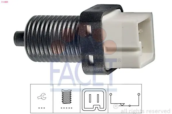 Comutator lumini frana FACET Made in Italy - OE Equivalent 7.1091