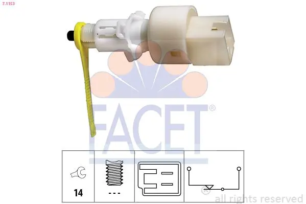 Comutator lumini frana FACET Made in Italy - OE Equivalent 7.1153